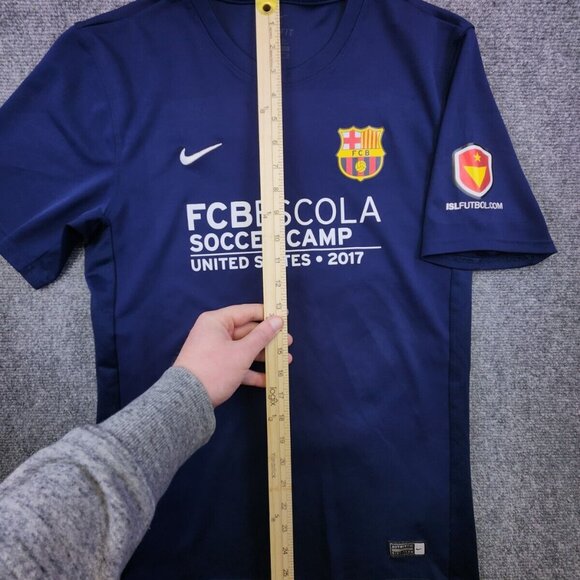 Nike Dri-Fit Men's Small FCB Soccer Camp United States 2017 Blue Short Sleeve - Picture 3 of 11